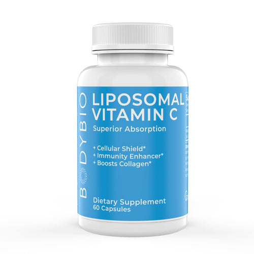 BodyBio Liposomal Vitamin C 60 Capsules | Powerful Immune Support | Maximum Absorption for Cell Support | Super Antioxidant | Pure Ascorbic Acid | Ultimate Vitamin C - Unique Health