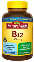 Nature Made Vitamin B12 1000 mcg. 400 Softgels