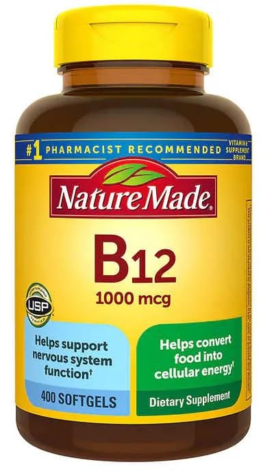Nature Made Vitamin B12 1000 mcg. 400 Softgels