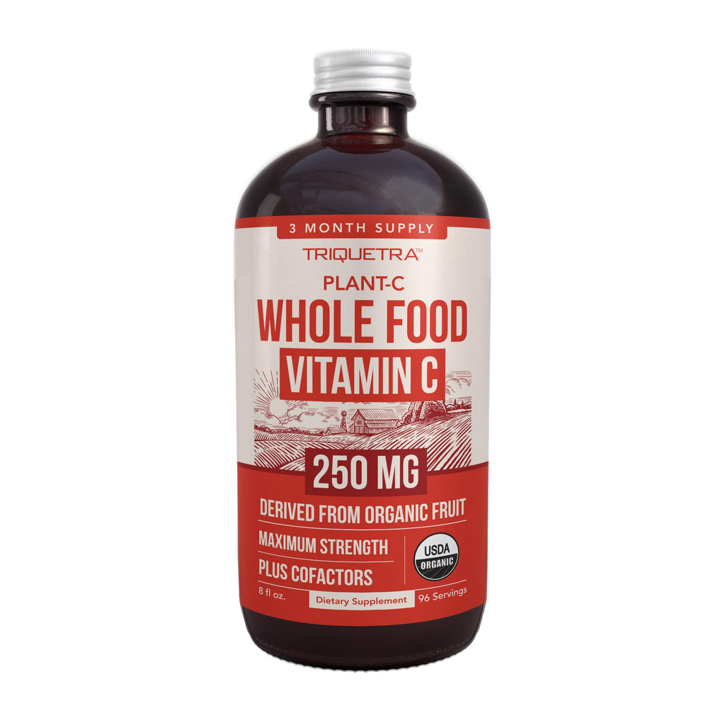 Organic Vitamin C Liquid - 250 mg | Whole Food Vitamin C Supplement from Fruit Plus Absorption Cofactors Rutin & Citrus Bioflavonoids - Immune Support Antioxidant Total Health (96 Servings) - Unique Health