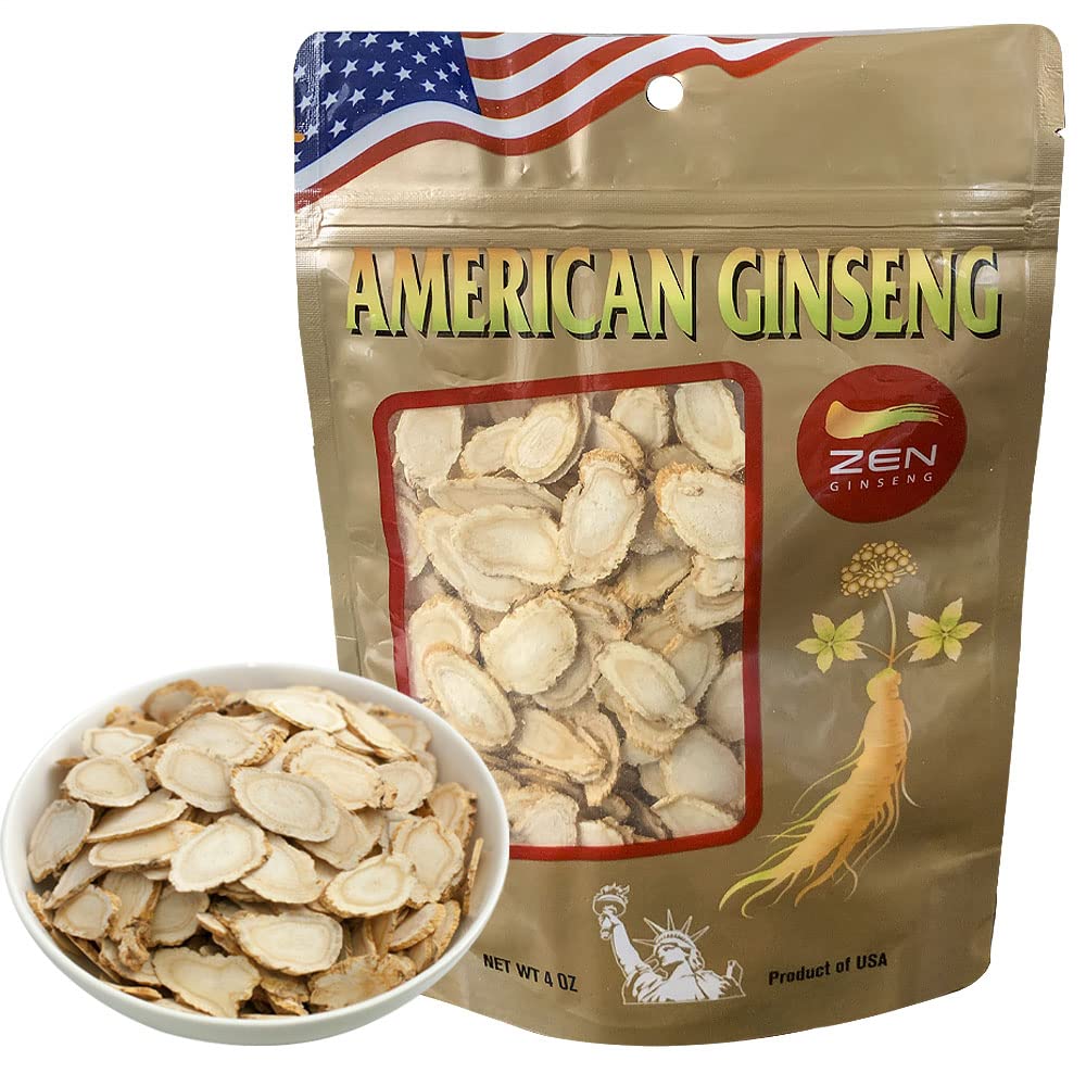 1 Bag of American Wisconsin Ginseng Slices - Panax Ginseng. Boosts Body Immunity Energy & Stamina for Man & Women - Unique Health