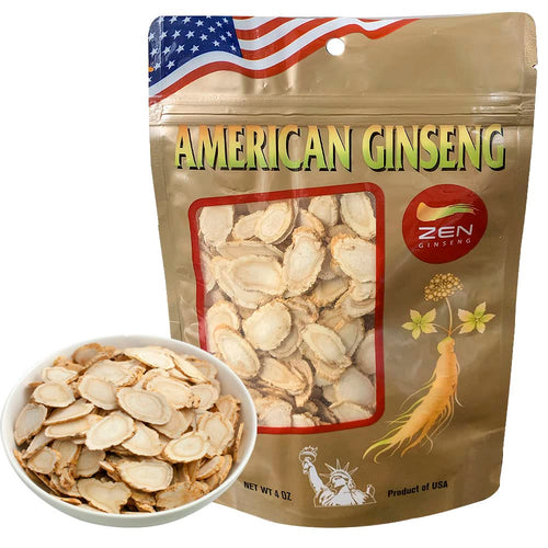 1 Bag of American Wisconsin Ginseng Slices - Panax Ginseng. Boosts Body Immunity Energy & Stamina for Man & Women
