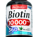 FITO MEDICS Lab | biotin 10000mcg |360 tab | biotin | biotin Supplement | biotin Vitamins | biotin Pills | biotina para el Cabello | biotin Tablets | Ultra high Absorption.