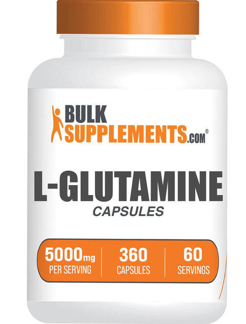 BulkSupplements.com L-Glutamine Capsules - Glutamine Supplement L-Glutamine 5000mg - Amino Acid for Gut Health Gluten Free 6 Capsules per Serving 360 Capsules (Pack of 1) - Unique Health