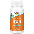 NOW Supplements Iron 36 mg Double Strength Non-Constipating* Essential Mineral 90 Veg Capsules