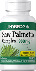 Lindberg Saw Palmetto Extract 900mg | 100 Capsules | for Men and Women | Non-GMO Gluten Free Supplement