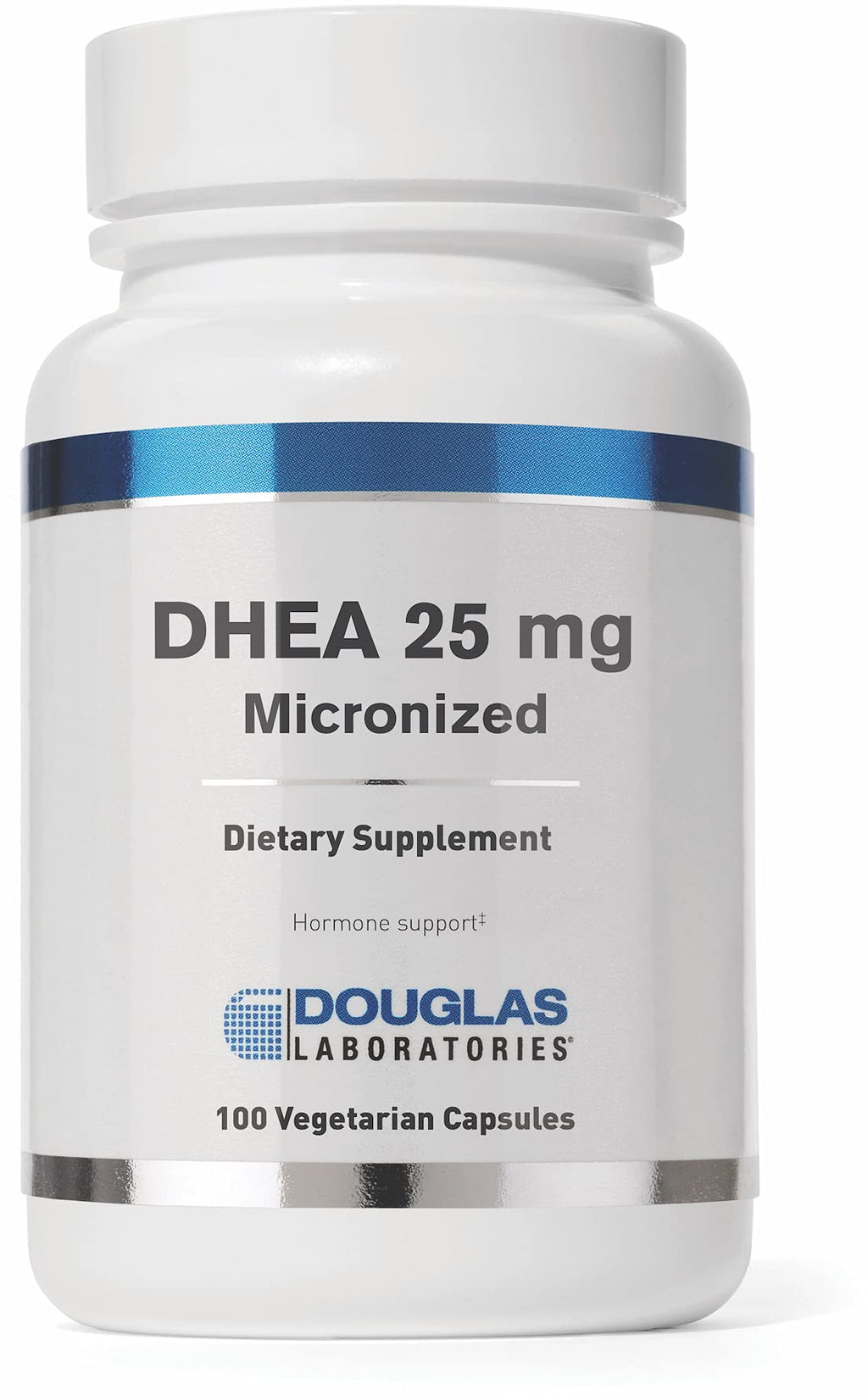 Douglas Laboratories DHEA 25 mg Capsules - Micronized - Supports Hormone Balance Immunity Brain Bone Health & Metabolism* - Non-GMO - 100 Vegetarian Capsules