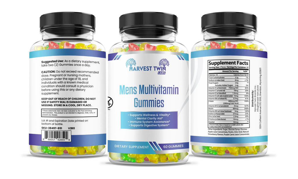 Berry Boost Men's Multivitamin Gummies: Complete Vitamin Support