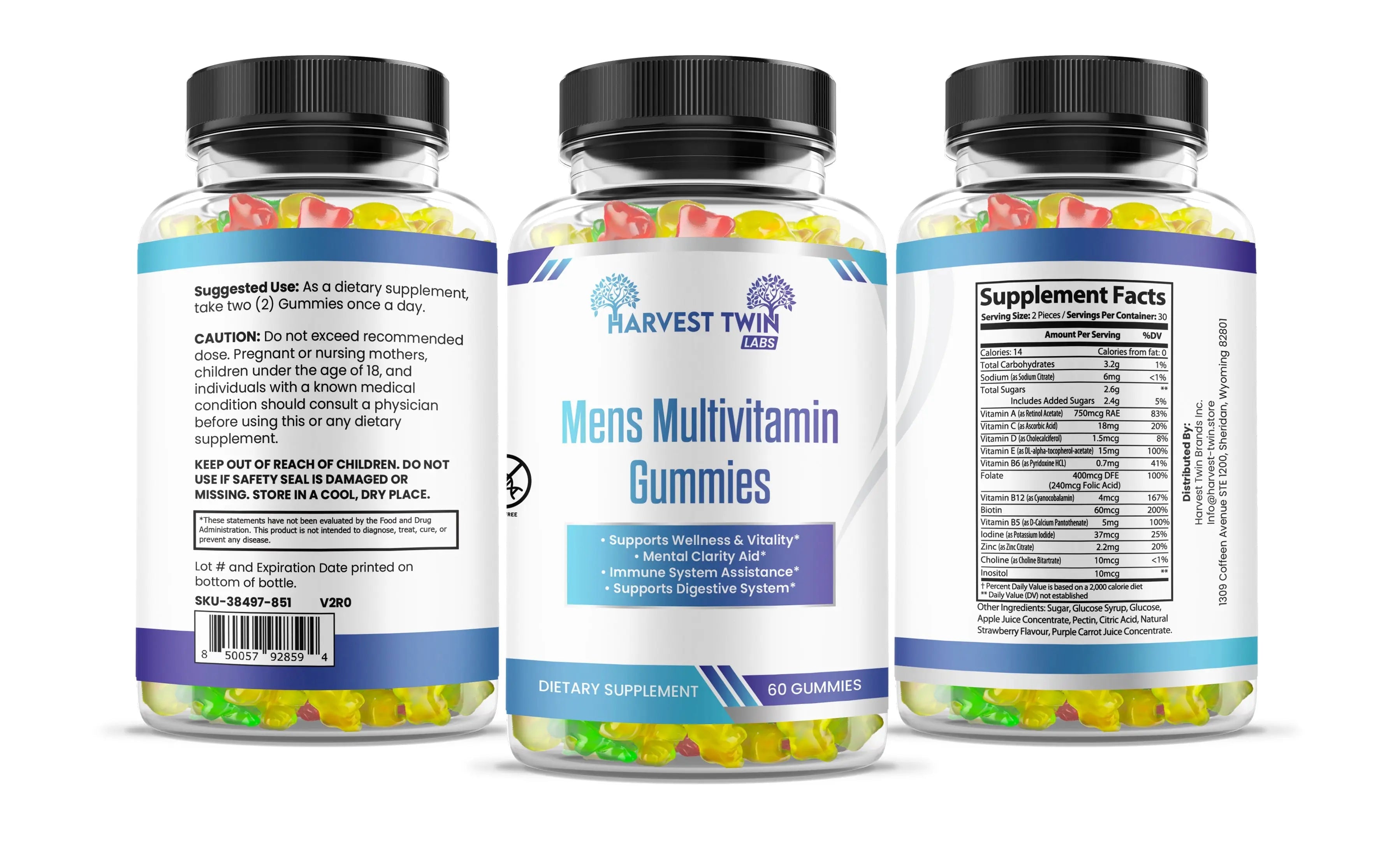 Berry Boost Men's Multivitamin Gummies: Complete Vitamin Support