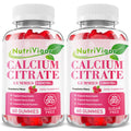 NutriVigor Calcium Citrate Gummies 1000 mg Chewable Calcium Citrate for Bone Muscle and Immune Support High Absorption Calcium Supplement for Men & Women Raspberry Flavor 120 Counts - Unique Health