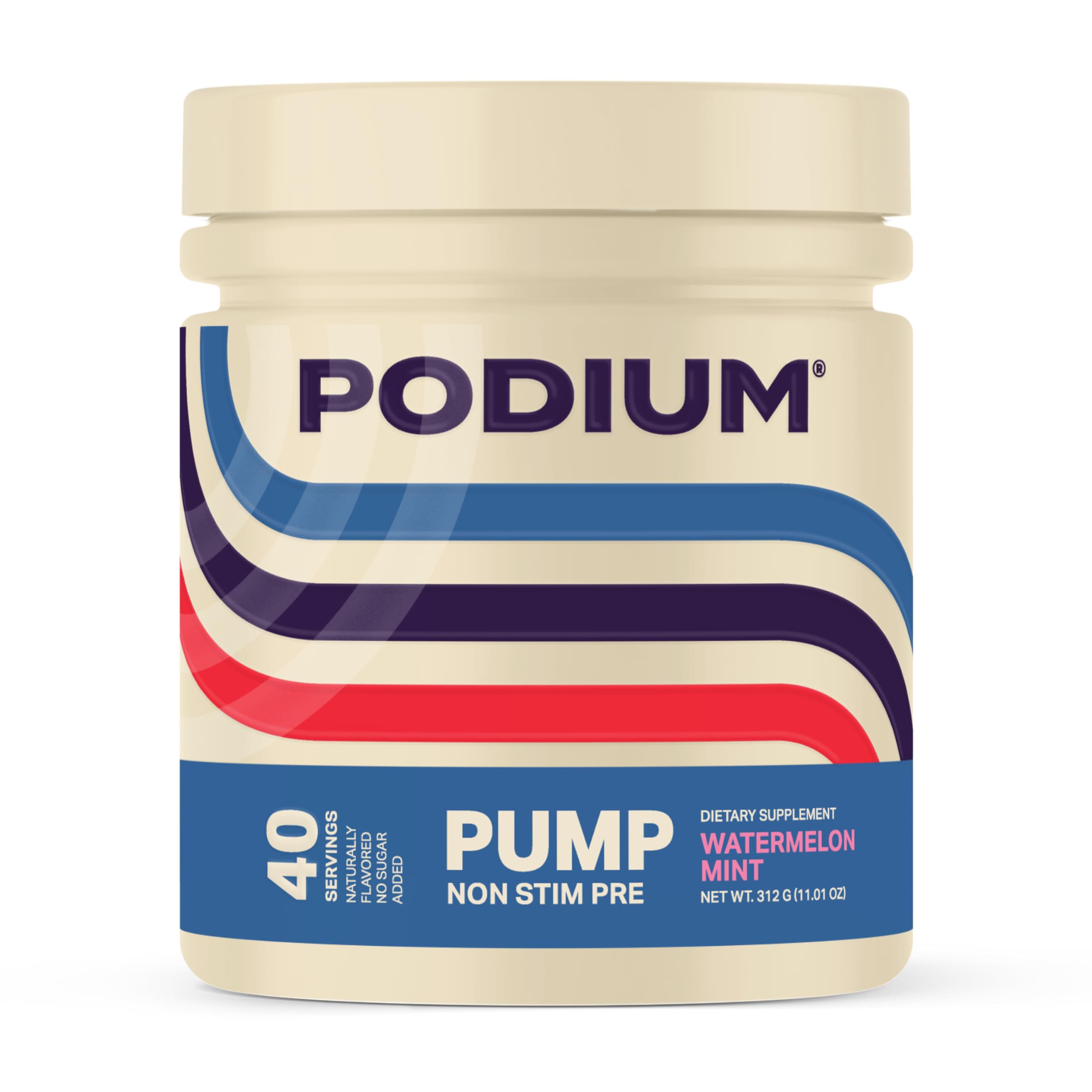 Podium Nutriton Pump Stimulant Free Pre-Workout 40 Servings (Watermelon Mint)