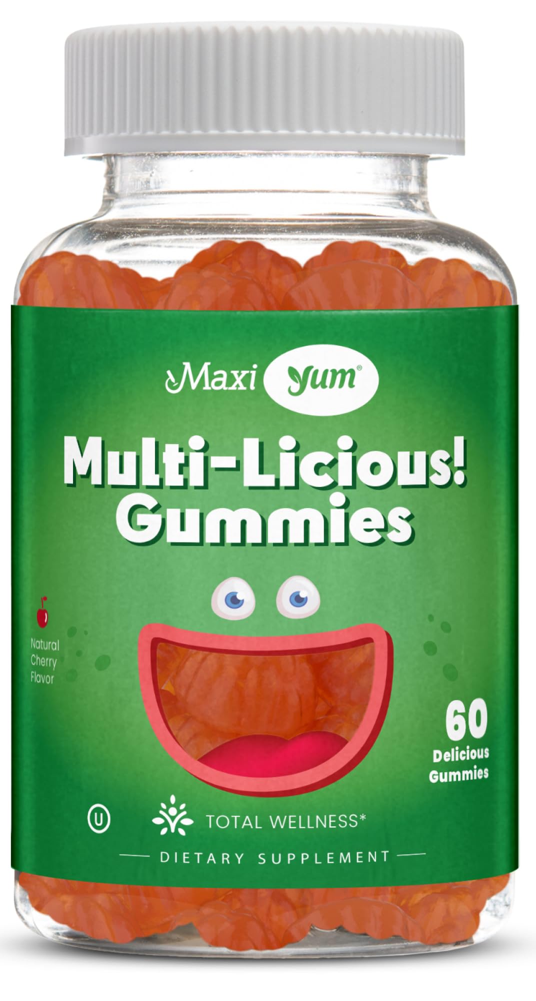 Maxi Health Multivitamin Gummies Vitamins for Adults & Kids - Cherry Flavored Gummy Multivitamins - 60 Vitamin Gummies for Women and Men - Daily Multi Vitamin Womens & Mens Multivitamins Gummies - Unique Health