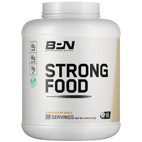 Bare Performance Nutrition BPN Strong Food Complete Nutrition Meal Replacement Cinnamon Roll - Unique Health