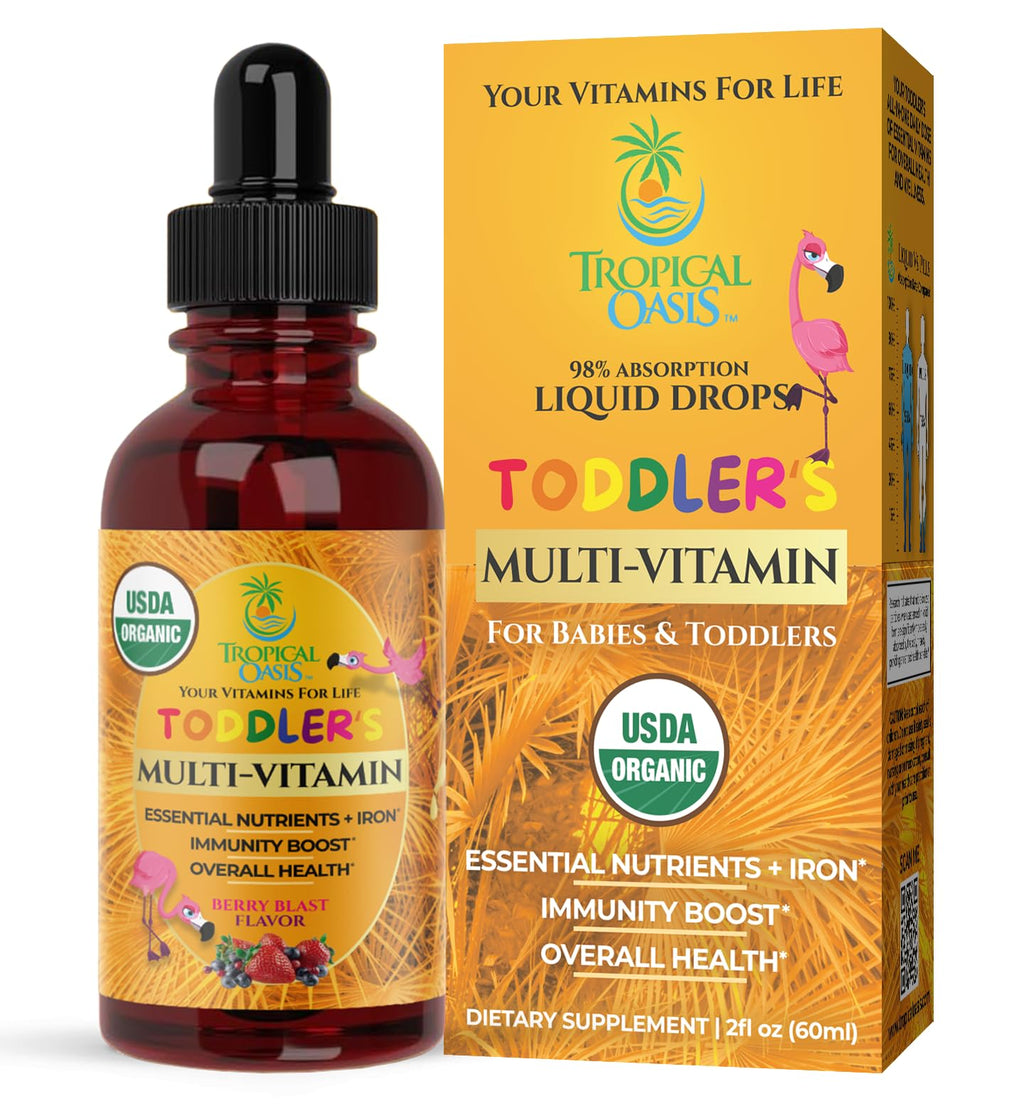 Organic Toddler Multivitamin & Mineral Drops with Iron