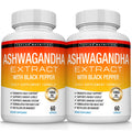 Organic Ashwagandha Root Powder Pills 1950 Mg with Black Pepper Extract - Pure Natural Ashwagandha Supplement Support Energy for Men Women 60 Capsules