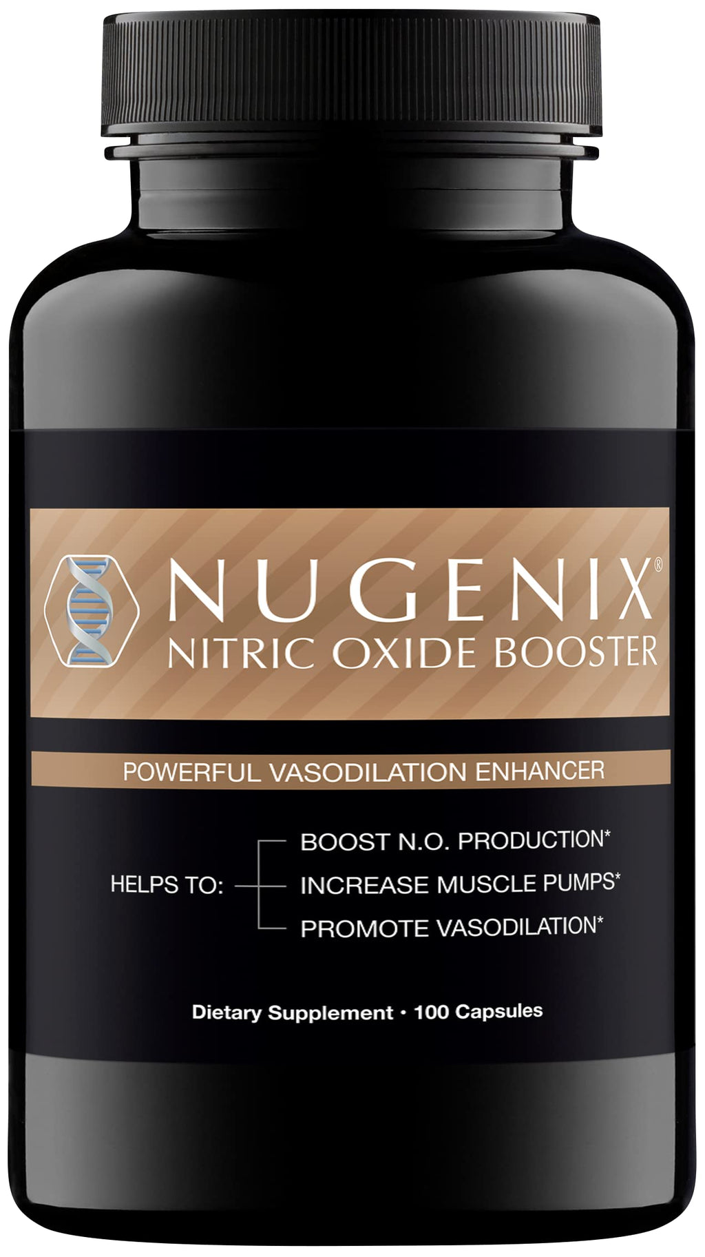 Nugenix Nitric Oxide Booster Supplement - Nitric Oxide Flow L-Arginine L-Citrulline Pine Bark Extract - Vasodilator - 100 Capsules