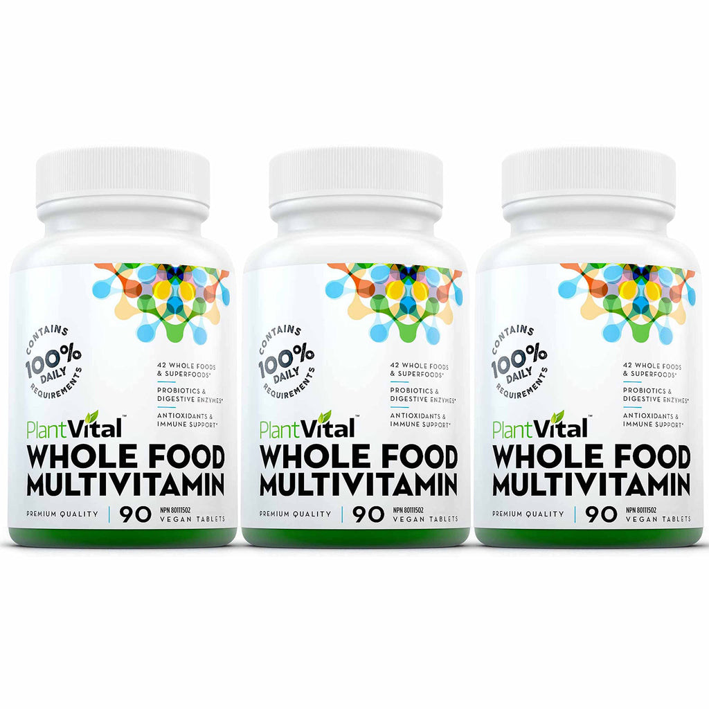 Plantvital Whole Food Multivitamin Multivitamins with 56 Superfoods Raw Veggies and Fruits Vitamins Earth Energy Fruits and Veggies Supplement Pure Fruit and Vegetable Supplements 270 Tablets - Unique Health