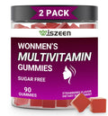 Wiszeen Sugar-Free Multivitamin Gummies for Women Methylated Multivitamins w/Calcium Vitamin D3 K2 C B12 Iron - Multi Vitamins & Minerals for Skin Hair Energy Immune Bone - Unique Health