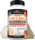 Organic Lions Mane Supplement Capsules (90 Count) 2100mg Lions Mane Mushrooms with BioPerine for Max Absorption Active Compound Verified Natural Nootropic Brain Supplements for Memory and Focus