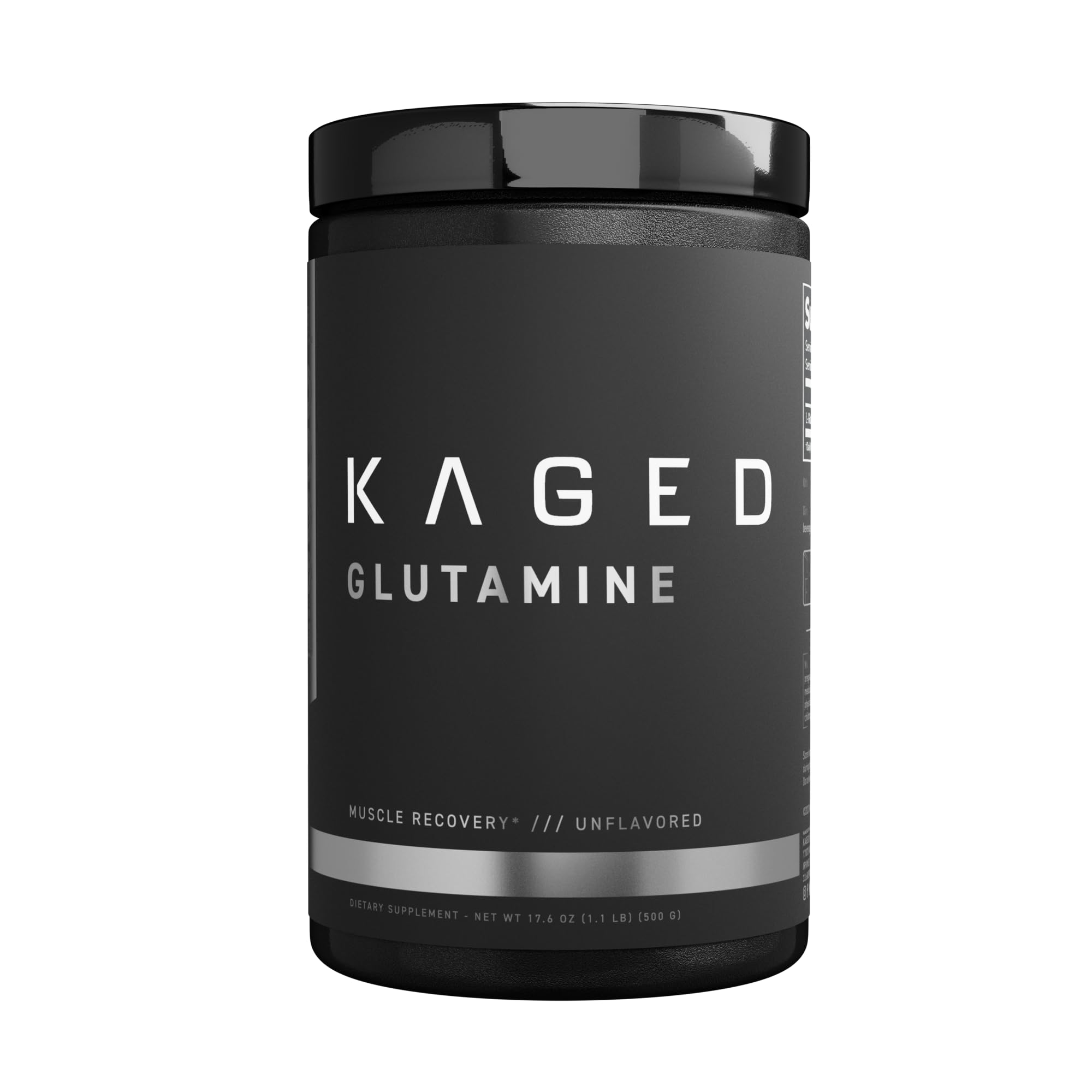 Kaged Muscle L-Glutamine Powder 500 Gram Vegan Support Muscle Recovery Post Workout Glutamine Banned-Substance Free Unflavored 100 Servings