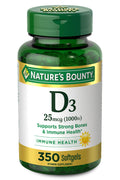 Natures Bounty Vitamin D3 1000 IU Softgels 350 Count - Unique Health